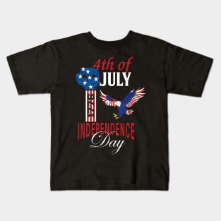 4th of July 1776  American independence day design Kids T-Shirt